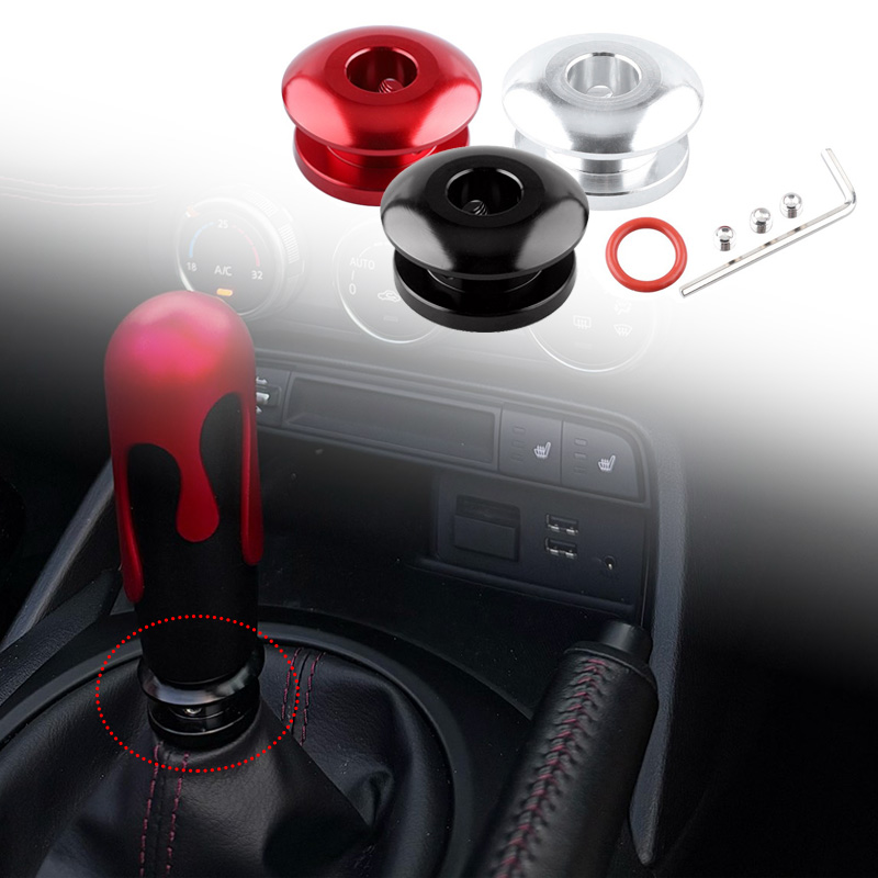 Carro universal botão de mudança rolha cabeça de mudança limitador base fixa engrenagem cabeça fivela alumínio botão de engrenagem do carro limitador
