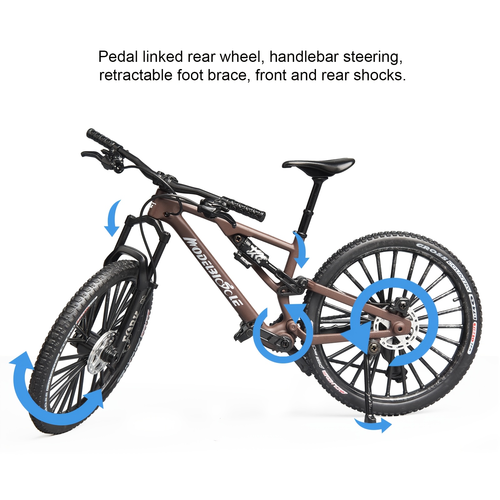 Modelo de bicicleta de montanha de metal vintage desktop mini liga clássico brinquedo de bicicleta fundido modelo de dedo decoração de casa