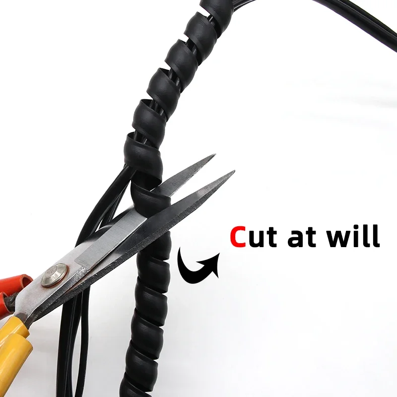1/3/5Meters 8mm ~ 35mm Line Organizer Pipe Protection Flexible Spiral Wrap Winding Cable Wire Protector Cable Sleeve Cover Tube