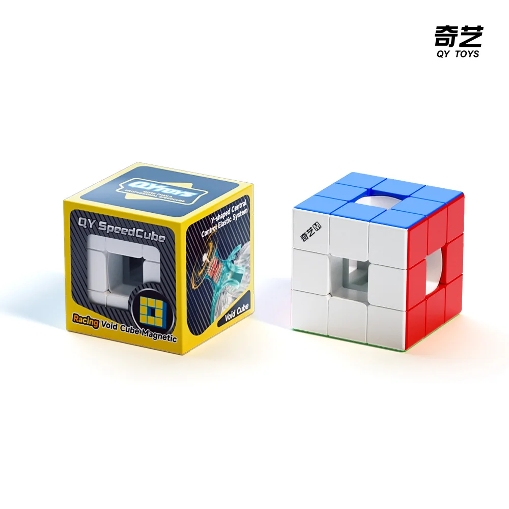 [Picube] QiYi Racing Void Cube Hollow Magnetic UV Magic Speed Cube Stickerless Fidget Toys Cubo Magico Puzzle Qiyi Hollow 3x3 M
