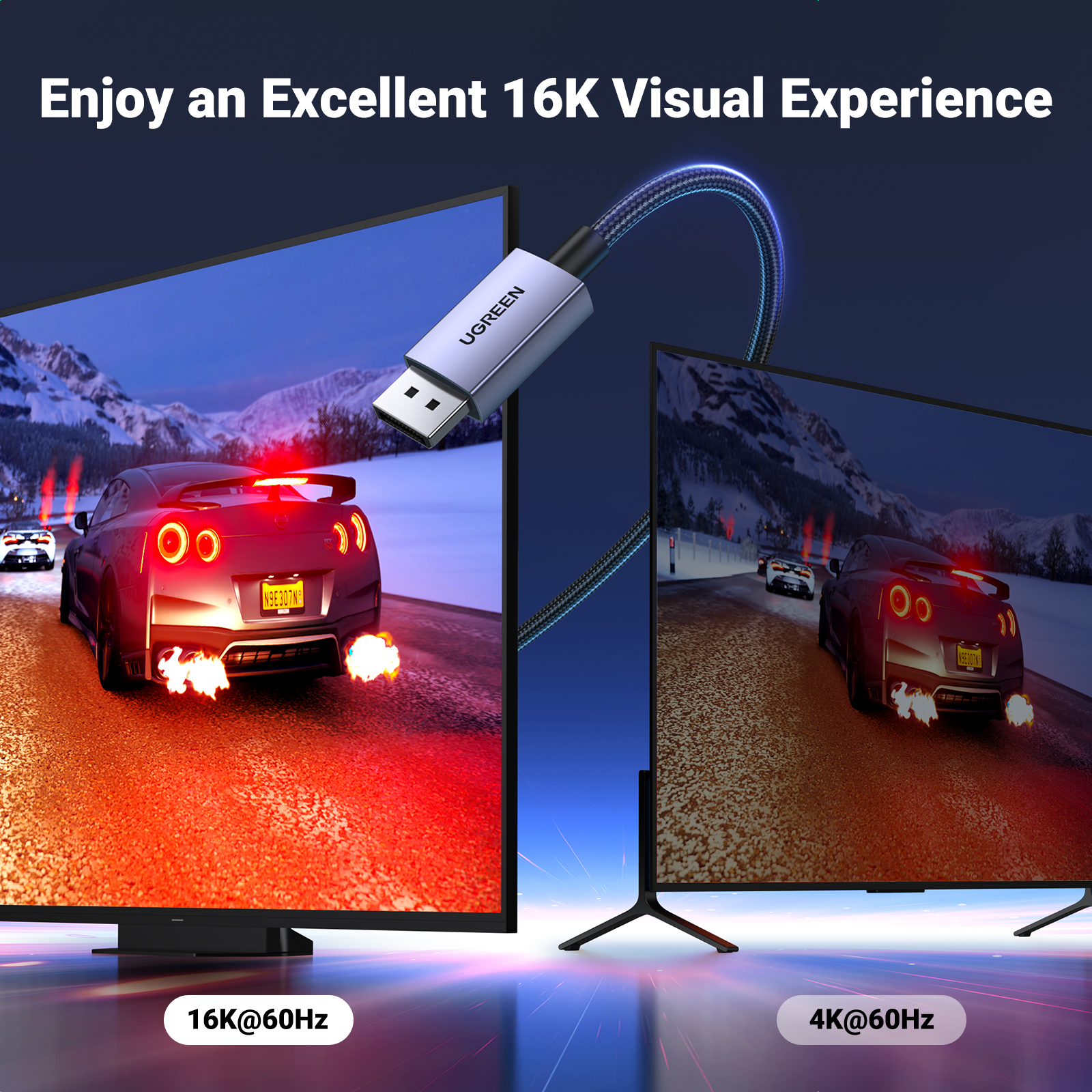 UGREEN 8K Displayport Cáp DP1.4 4K144Hz Video Âm Thanh Cable Đối Với Xiaomi TV Box PC Máy Tính Xách Tay Màn Hình Video Trò Chơi DP cáp Hiển Thị Cổng