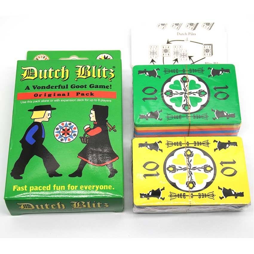 Dutch Blitz El juego de cartas original Fast Paced contiene 160 cartas, rápido y fácil de aprender, gran juego familiar, diversión para todos para 2
