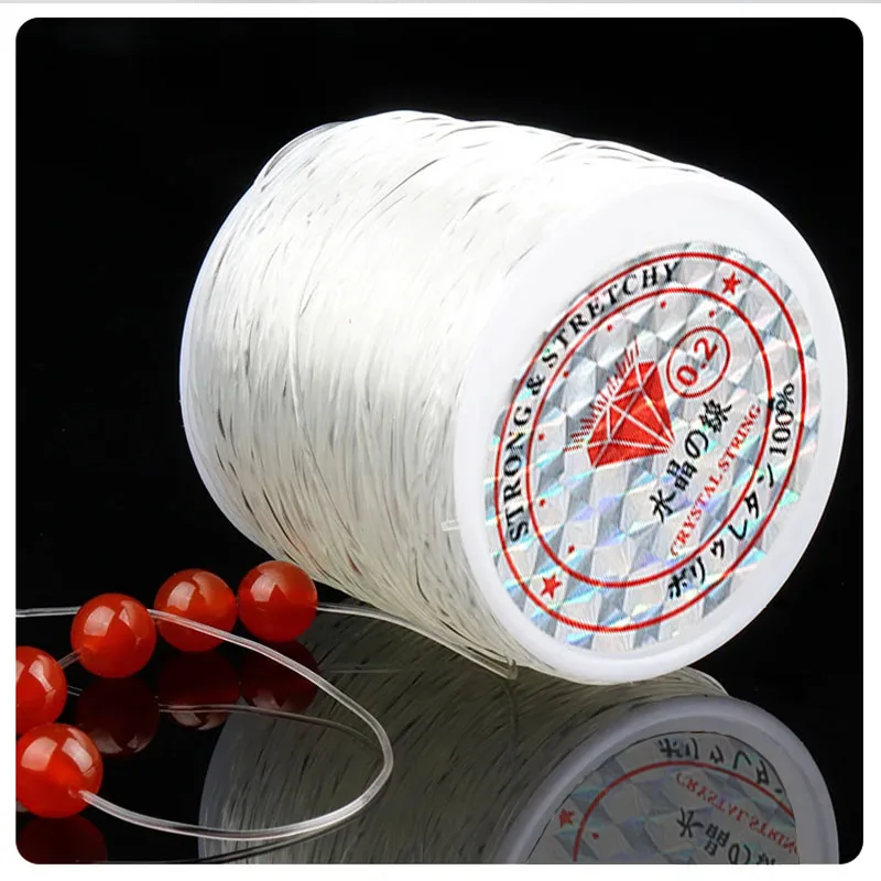 Zxiixz 1Roll Plastic Crystal DIY Beading Fishing Line No Elastic Cord Rope For Jewelry Making Supplies String Thread