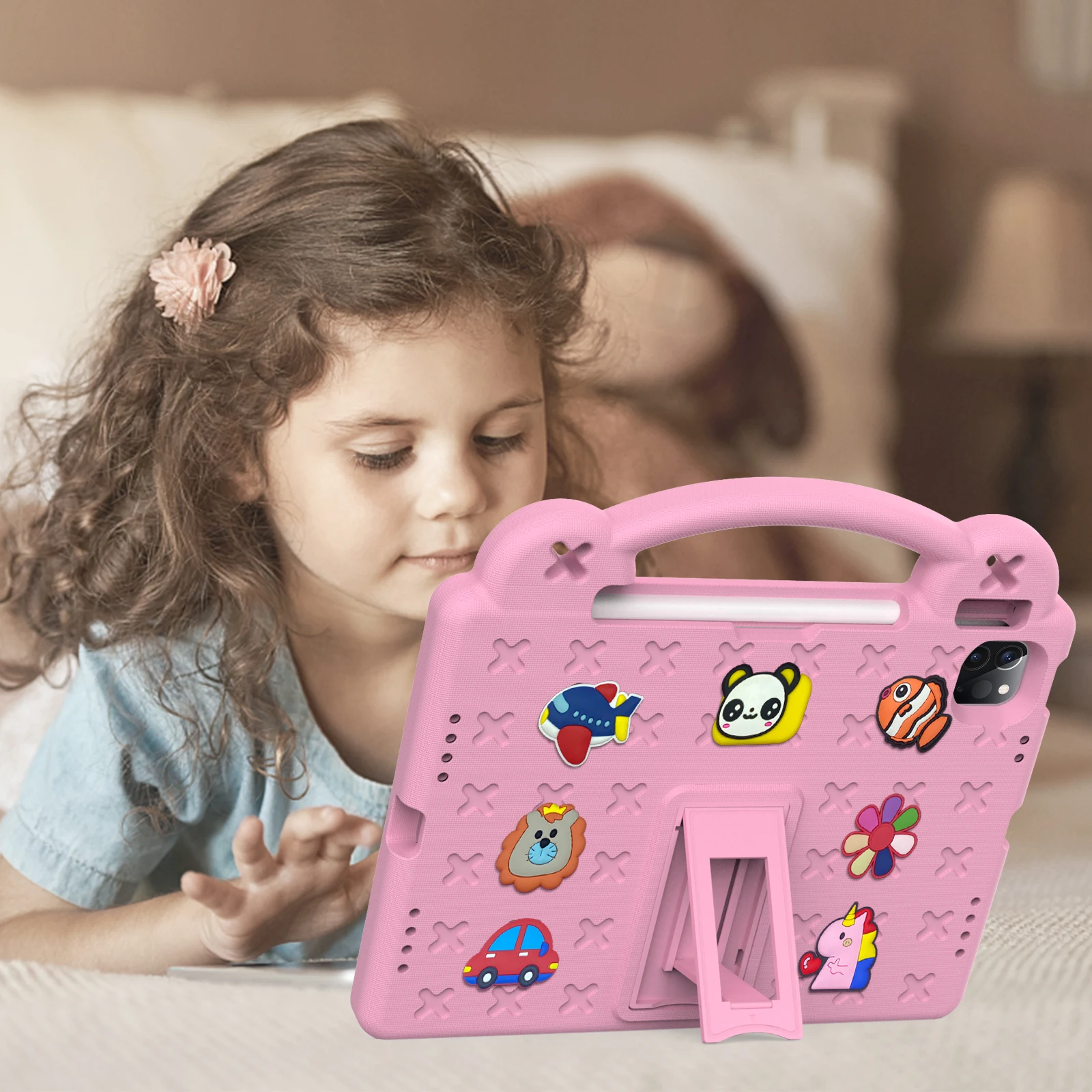 Chống Sốc EVA Trẻ Em An Toàn Cho IPad 10 10th 2022 10.9 Inch Dành Cho IPad Air 4 5 Pro 11 2018 2020 2021 Có Tay Giá Đỡ