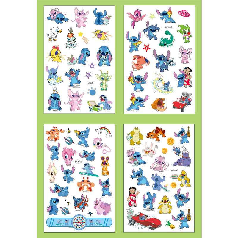 4 ชิ้น/เซ็ต Tattoo สติกเกอร์ Disney Stitch เจ้าหญิงโซเฟียยูนิคอร์นแช่แข็ง Action Figure รถยนต์สติกเกอร์การ์ตูนเด็กผู้หญิงของขวัญวันเกิด