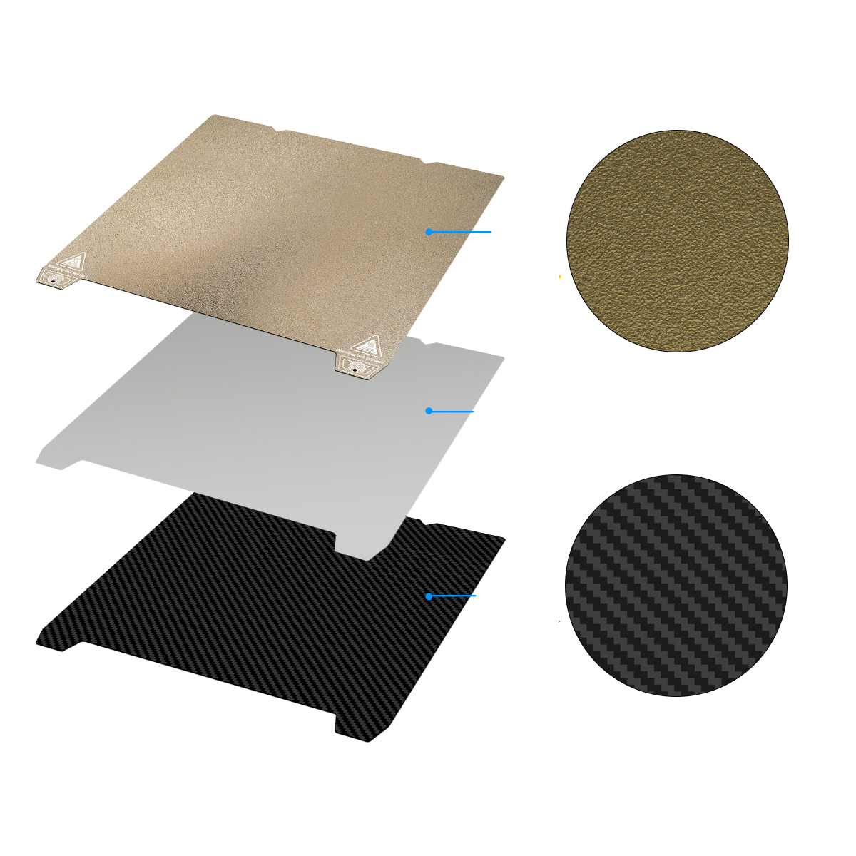 Creality K1 最大ビルドプレートテクスチャペイシートばね鋼 310 × 315 ミリメートルスムーズ PEO PET PEY 二重印刷 K1MAX 加熱ベッド