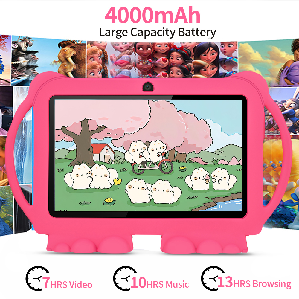 Sauenaneo 5GWIFI Children's Tablet 4GB RAM 64GB ROM Four Core Children's Education Games Android 9.0 System 4000mAh Battery