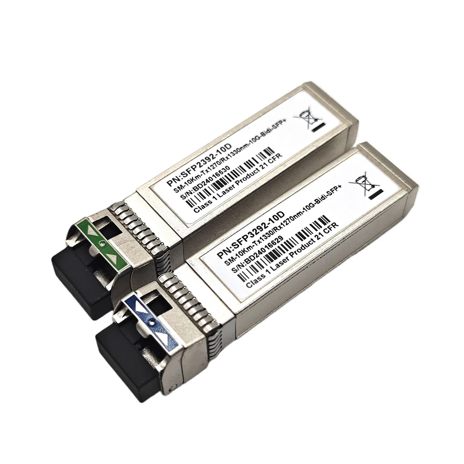 Módulo SFP 10G BIDI 10/20/40/60KM SM LC 1270/1330nm Módulo de fibra óptica única Compatible con interruptor Cisco