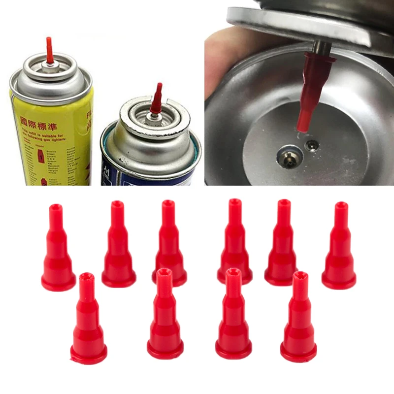 Cabezal inflable reutilizable para encendedor de cigarrillos, adaptador de Gas butano, color rojo, 1/3 piezas