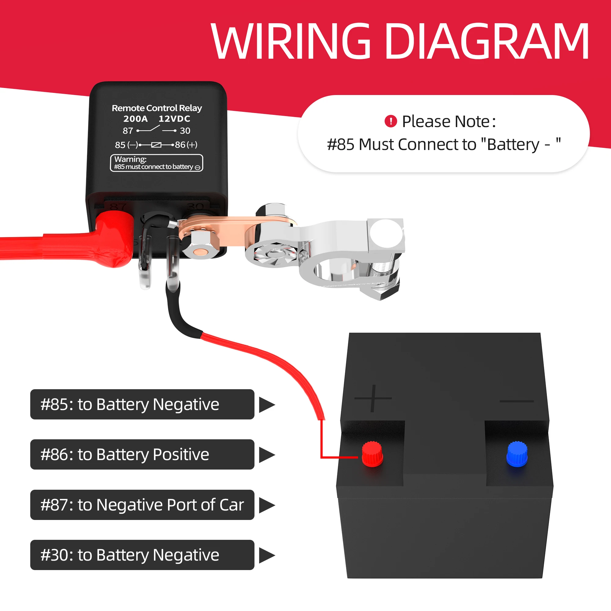 DaierTek relé de interruptor de batería 12V Control remoto desconexión de batería interruptor aislador de corte antirrobo con interruptor de control remoto