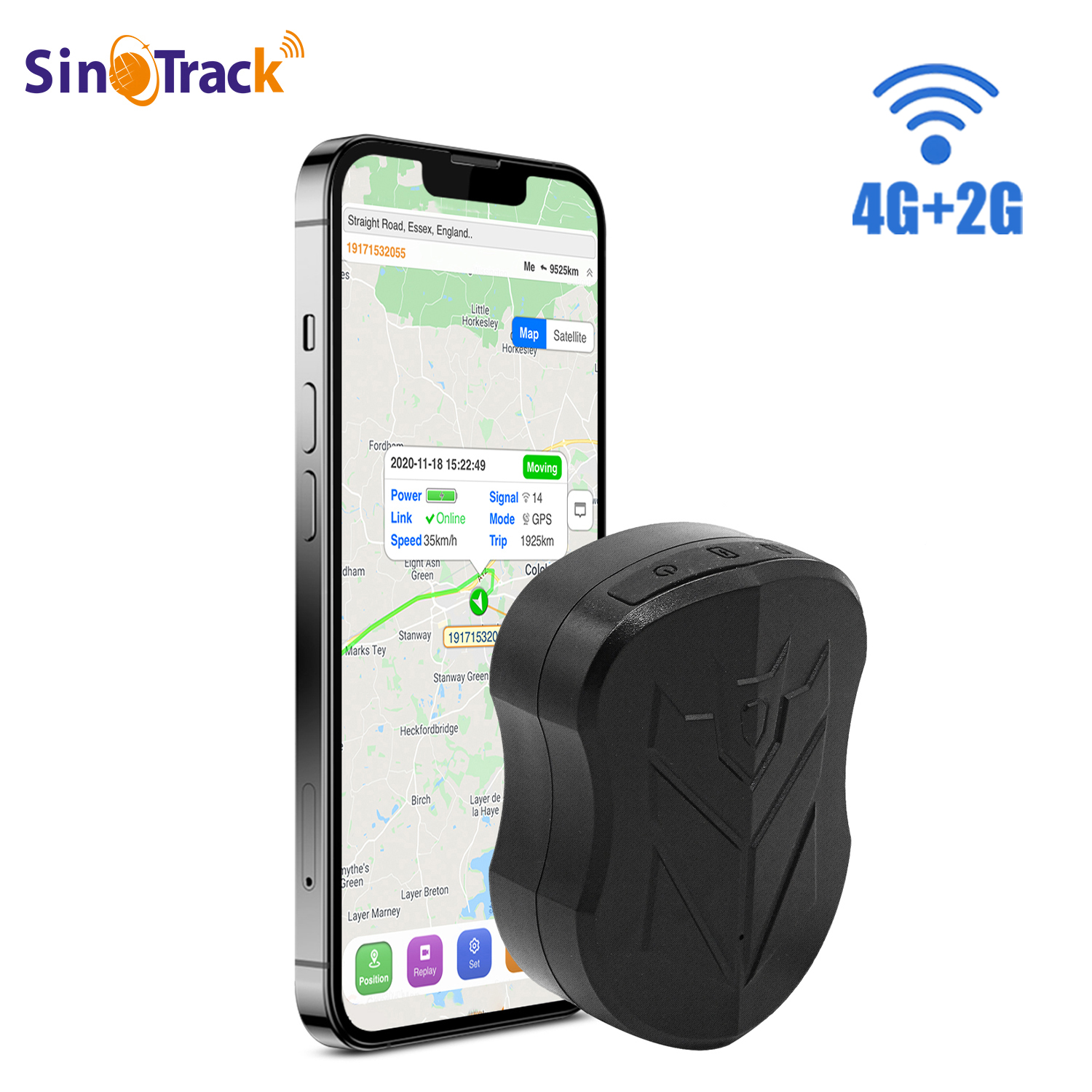 SinoTrack Magnet 4G Водонепроницаемый автомобильный GPS-трекер ST-905/ST-915 Автомобильный локатор с длительным режимом ожидания 10000 мАч Батарея с бесплатным приложением