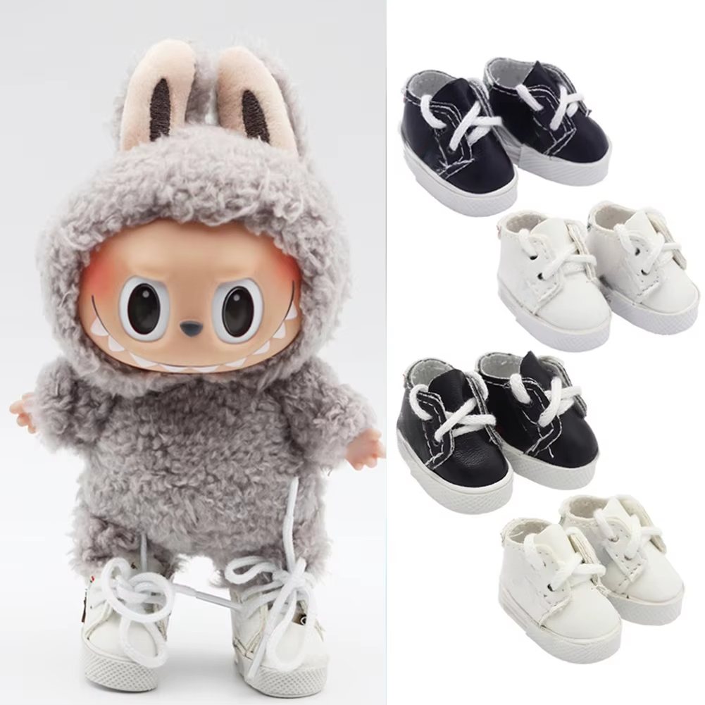 17 センチメートルミニぬいぐるみ人形の服衣装アクセサリー韓国 Kpop Exo Labubu アイドルプリンセス靴カジュアルスニーカー服ギフト