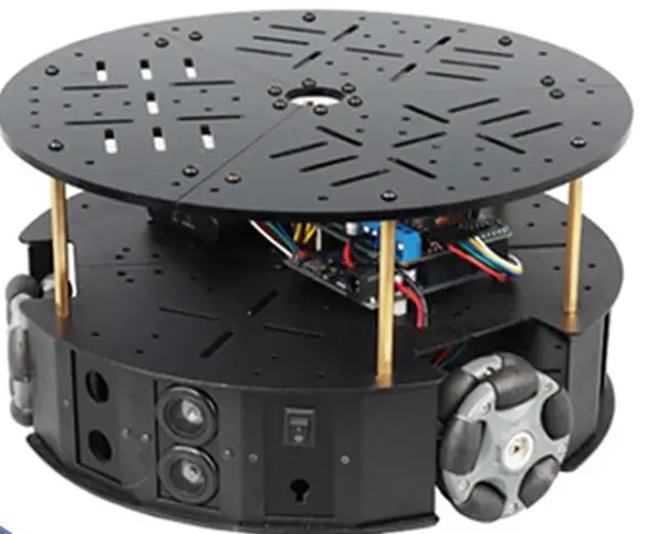 5kg Load 58mm Omnidirectional 3 Wheel Chassis With DC Motor 3WD Omni Mobile Robot Omni Robot Smart Car for Arduino Robot DIY Kit
