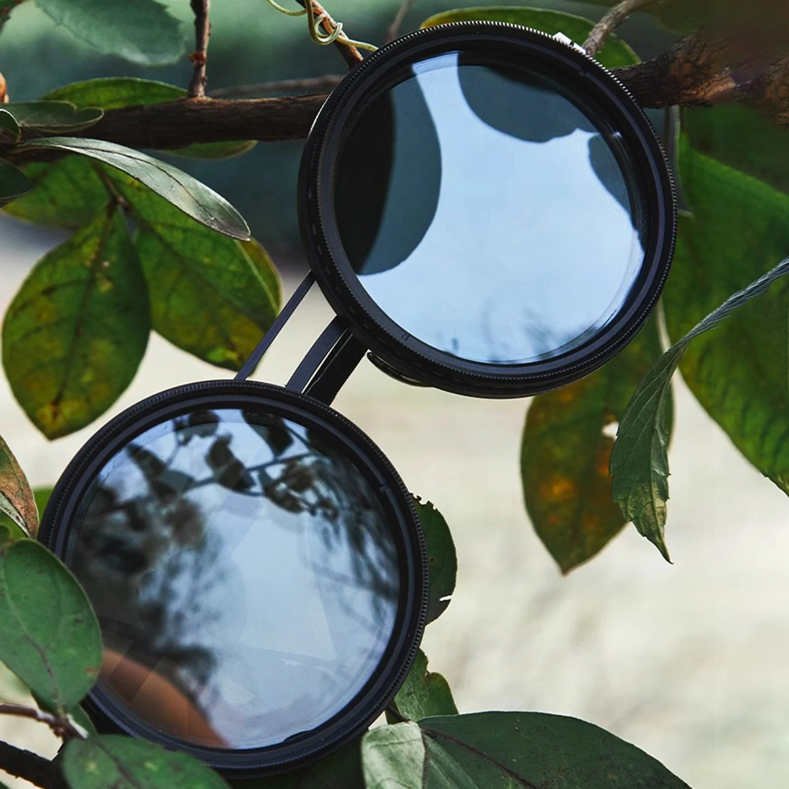 1-9 Gears Adjustable Sunglasses Rounded Polarized Glasses With ND Filter Lenses Handcrafted Retro Glasses Unisex Vintage Style