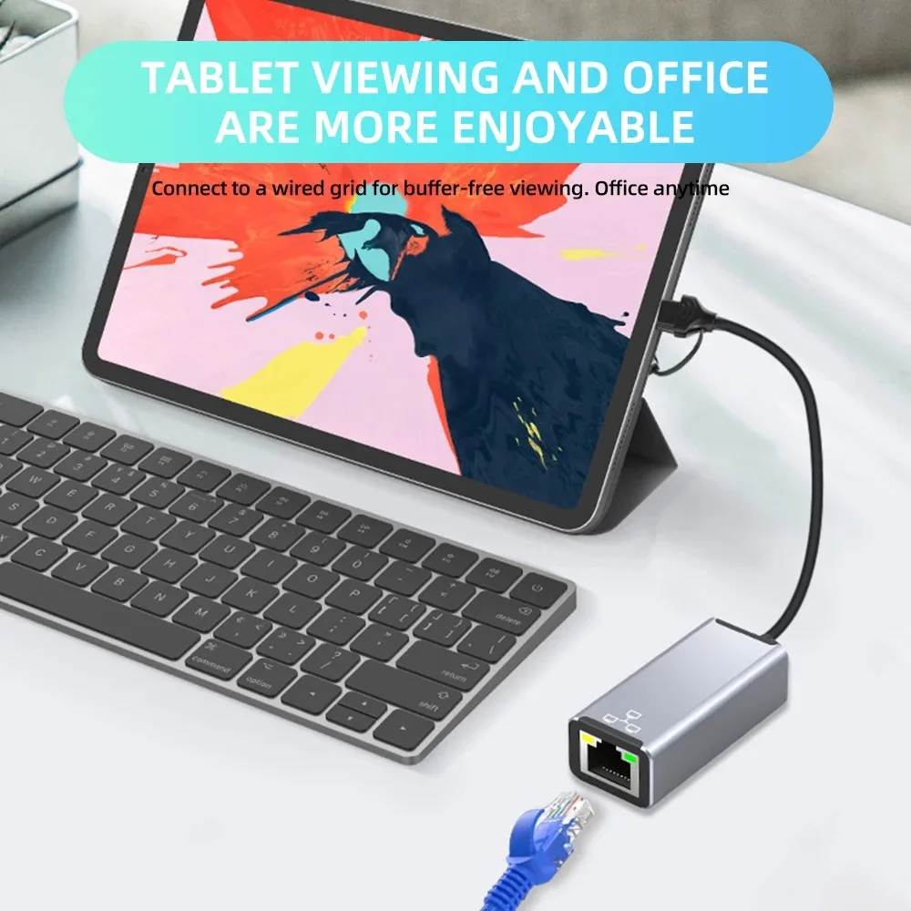 USB-адаптер Ethernet типа C USB3.0 1000 Мбит/с USB RJ45 Сетевая карта для ноутбука Xiaomi Mi Box PC Интернет USB Lan