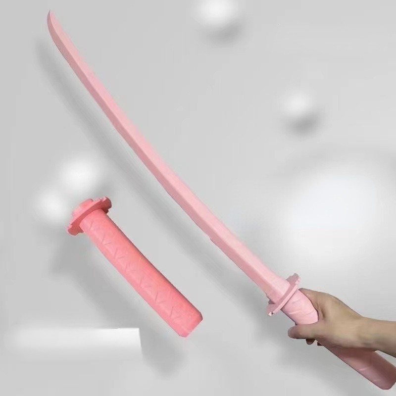 本物の日本の刀,3D印刷された格納式の剣,本物の日本の刀,刀のおもちゃ,武士の忍者のコスプレアクセサリー