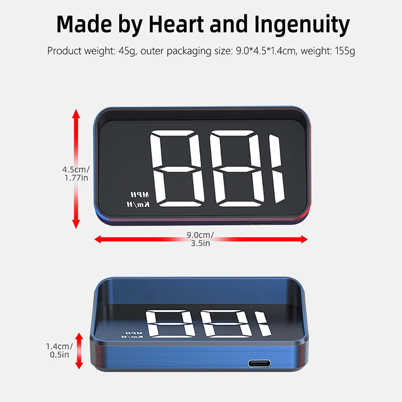 Xiaomi Car Speedometer HUD Head Up Display Digital Speed Mete GPS Compass Multifunctional Automatic Car Windshield Projector New