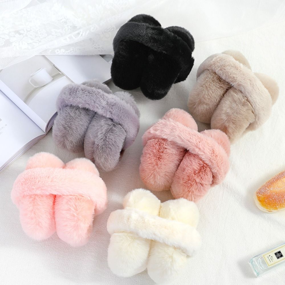 Cache-oreilles en peluche doux pour l'extérieur, cache-oreilles chauds, cache-oreilles pliants, couverture d'oreille document solide, protection contre le froid, mode, hiver, 1 pièce