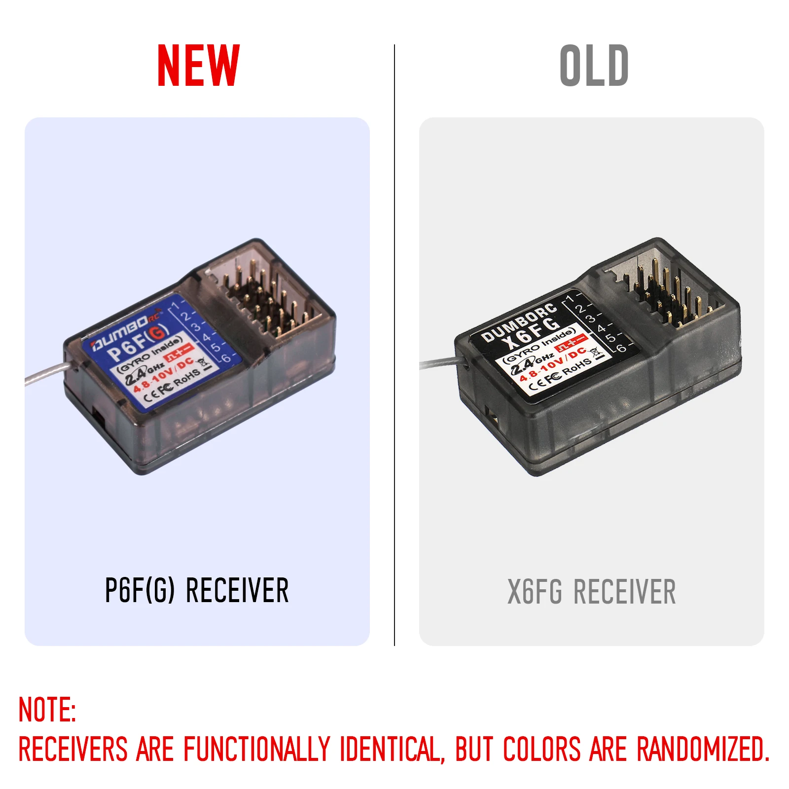 RC Servo DUMBORC X6F/X6FG/X6DC/X6DCG 2,4G 6CH receptor de sistema de Control de Radio para X4 X5 X6 X6P transmisor RC coche barco