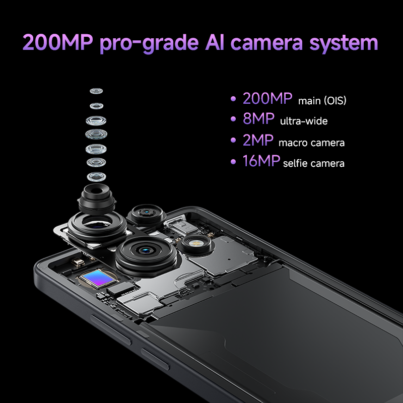 Version mondiale Redmi Note 14S MediaTek Helio G99 Ultra 200MP pro grade système de caméra Al 6.67 "AMOLED 120Hz affichage 5000mAh