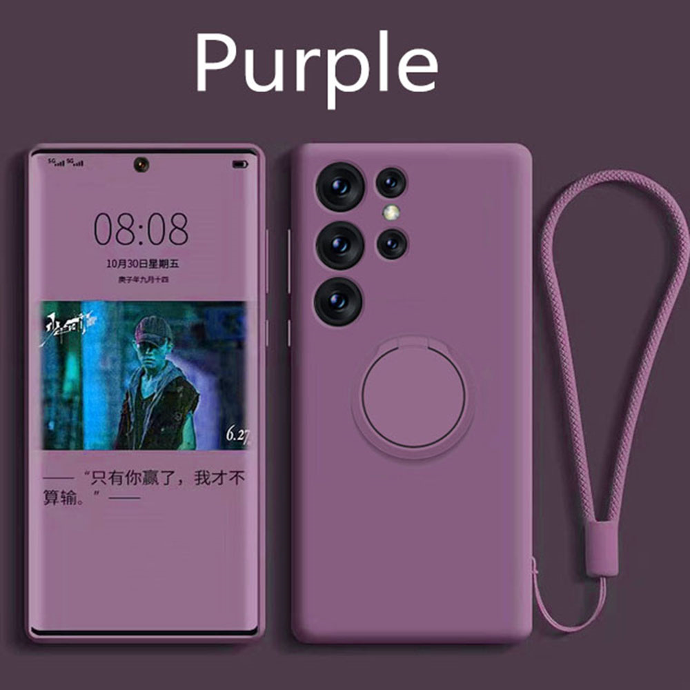 Magnetische Halterhülle für Samsung Galaxy S24 S23 S22 S21 Ultra Plus S20 FE Note 20 A54 A53 A52 A13 A14 A34 Flüssigsilikonhülle