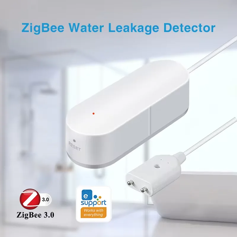 Ewelink Zigbee Waterpeil Sensor Slimme Waterlekkage Alarm Detector Overstroming Waarschuwing Overloop Beveiliging Behoefte Zigbee Hub