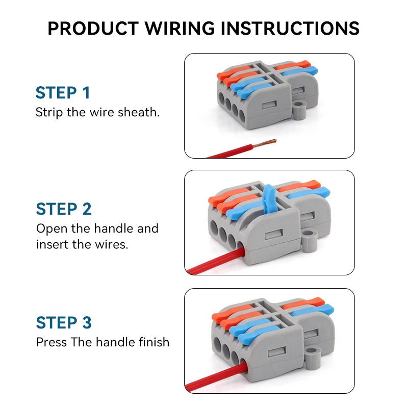 1/5/10 Uds Mini conectores de Cable de cableado rápido divisor compacto Universal conductores eléctricos bloque de terminales doméstico Push-in