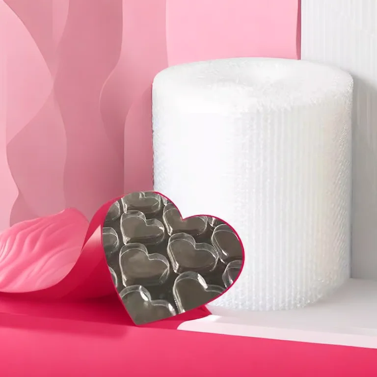 30 センチメートル/ロールバブルフィルムギフトボックスバッグラップクリアラブハート梱包メーラー透明耐衝撃配送用品卸売