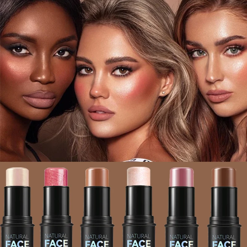 Make-up Gezicht Contouren Bronzer Stick Multifunctionele Markeerstift Verhelderende Zijderups Blusher Rouge Crème Wijzigen Concealer Pen