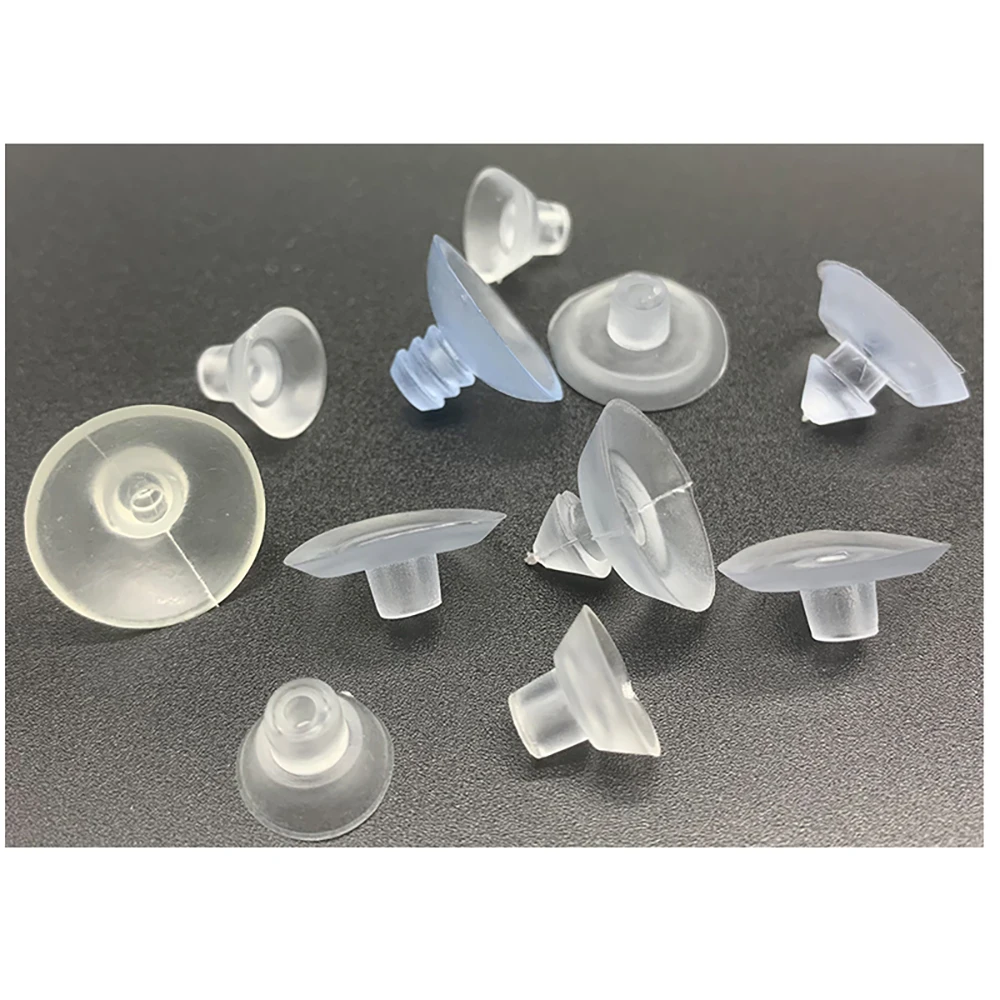 PVC Round Clear Sucker Glass/Screw Suction Cup Soft Anti Slip Pads Non Adhesive Bumpers Pad  Pad For Table Glass Top