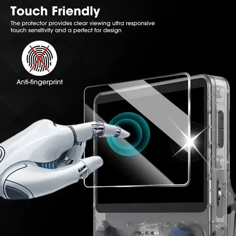 4 IN 1 Glass+Bag for R35S R36S Game Console Travel Carrying Storage Bag & Screen Protector Tempered Glass Film Anti Scratch Case
