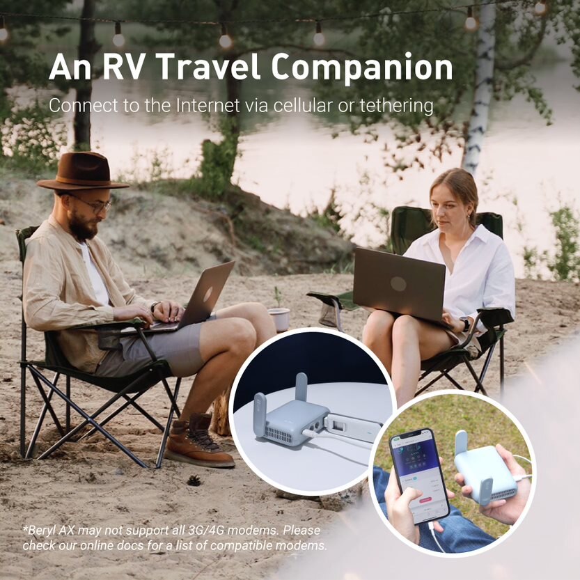 Gl.inet beryl ax mt3000ポケットサイズwi-fi 6ワイヤレストラベルギガビットルーター、サイバーセキュリティ、テザリング、rv、ペアレンタルコントロール