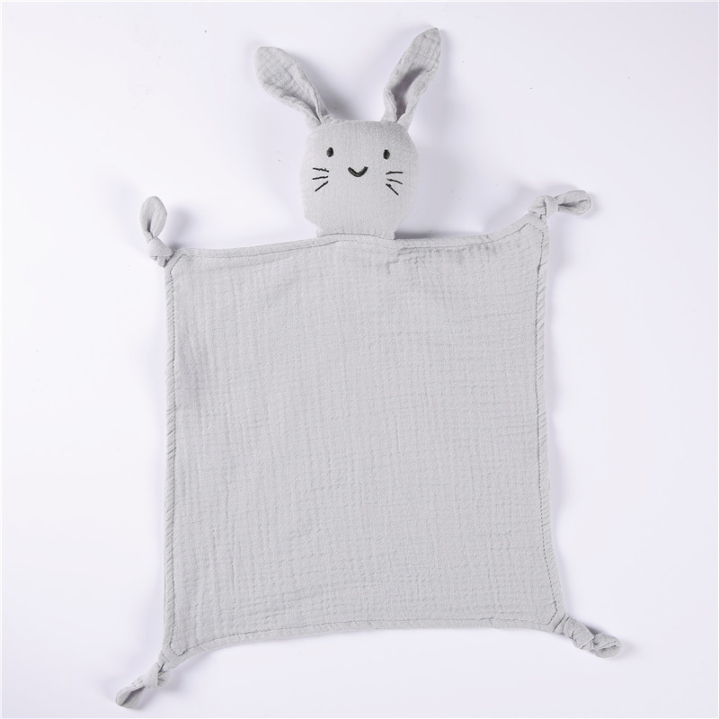 Coperta di sicurezza in mussola Neonato Lenire Placare Asciugamano 100% cotone organico Gatto Coniglietto Coniglio Giocattolo Ins Trapunte per bambini Adorabile