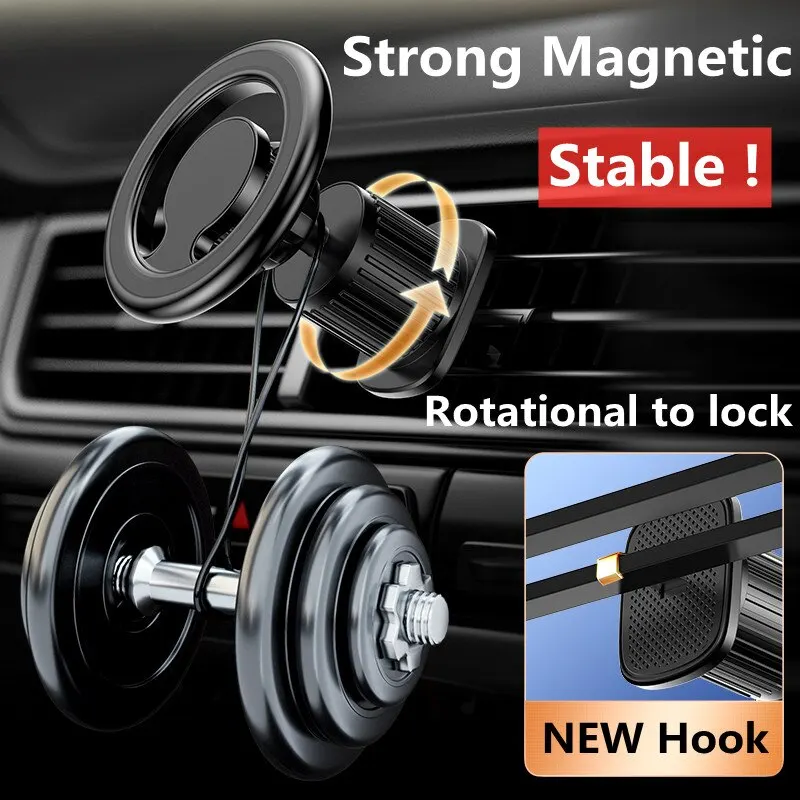 Magnetic Car Phone Holder Stand Strong Magnet Car Mount Support GPS Mobile Bracket in Car For iPhone 15 14 13 12 Samsung Xiaomi
