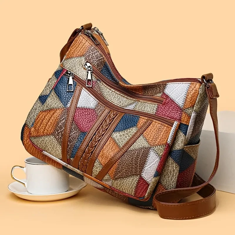 ผู้หญิงElegant Vintage Crossbodyกระเป๋าอินเทรนด์กระเป๋าถือแฟชั่นกระเป๋าสะพายหลายกระเป๋าAll-Match Retroกระเป๋าCrossbodyสําหรับทุกวัน