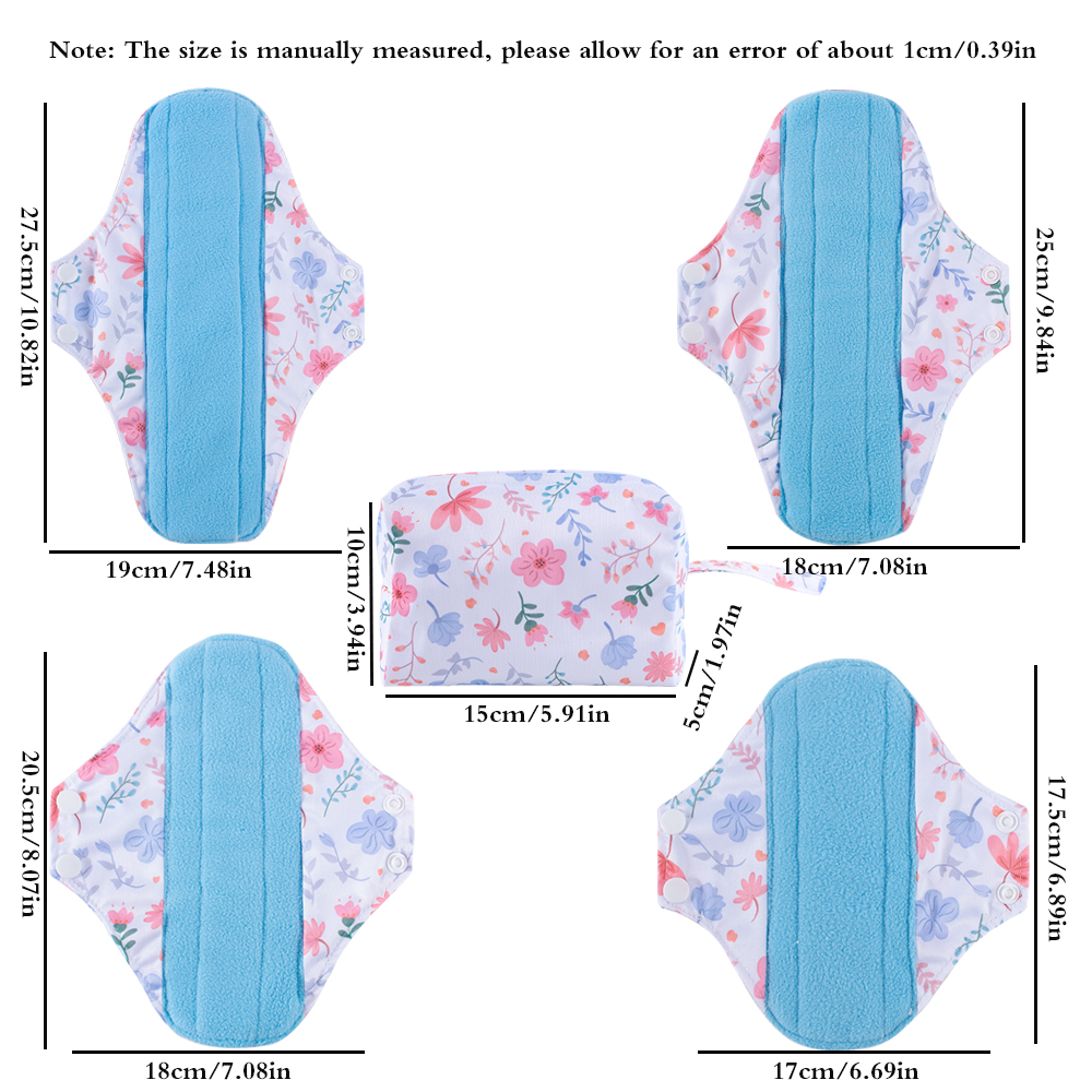 Biaiポーラーフリース生理用ナプキンセット,洗える月経用ナプキン,再利用可能な授乳用ナプキン,女性用のバランスの取れた布,月経ギフト,トレンディ