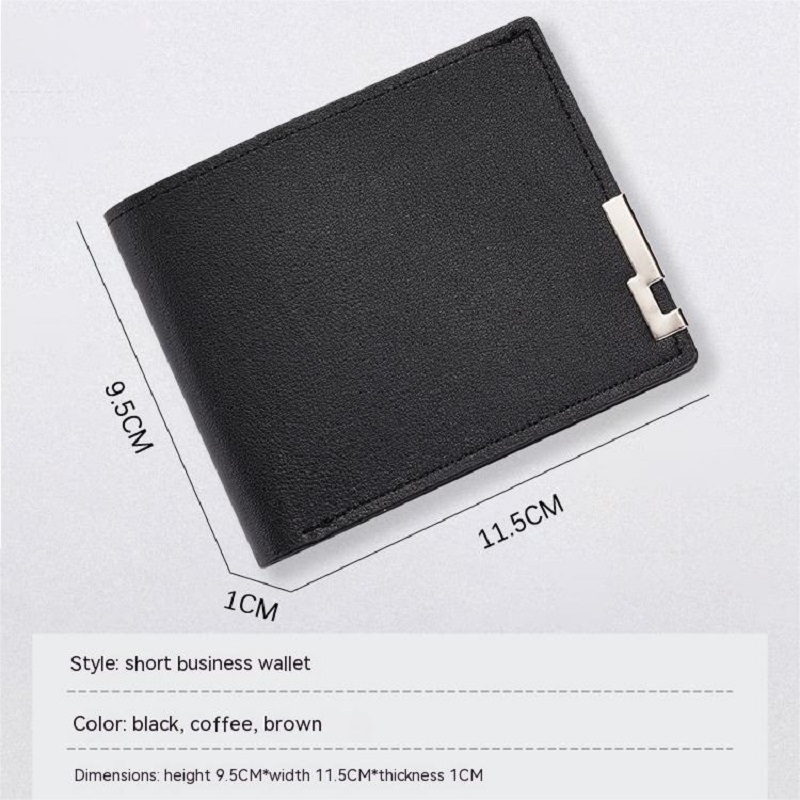 남성용 슬림 가죽 지갑, 미니멀리스트 프론트 포켓, 얇은 세련된, ID 창 이중 지갑, 클래식 남성 신용 카드 지갑