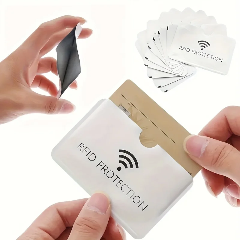 10 ชิ้นอลูมิเนียมสมาร์ท Rfid Blocking Bank กระเป๋าสตางค์, RFID ป้องกัน Simple Card Holder
