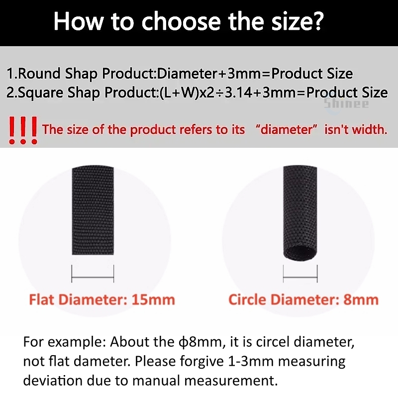 Heat Shrink Braided Cable Sleeve 6~100mm Insulation Flam Retardant Wire Wrap Sheath Protection PET Auto Line Organizer