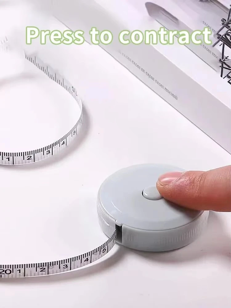 1 Pack Tape Measure Measuring Tape for Body Fabric Sewing Tailor Cloth Knitting Craft Weight Loss Measurements Retractable 1.5 M