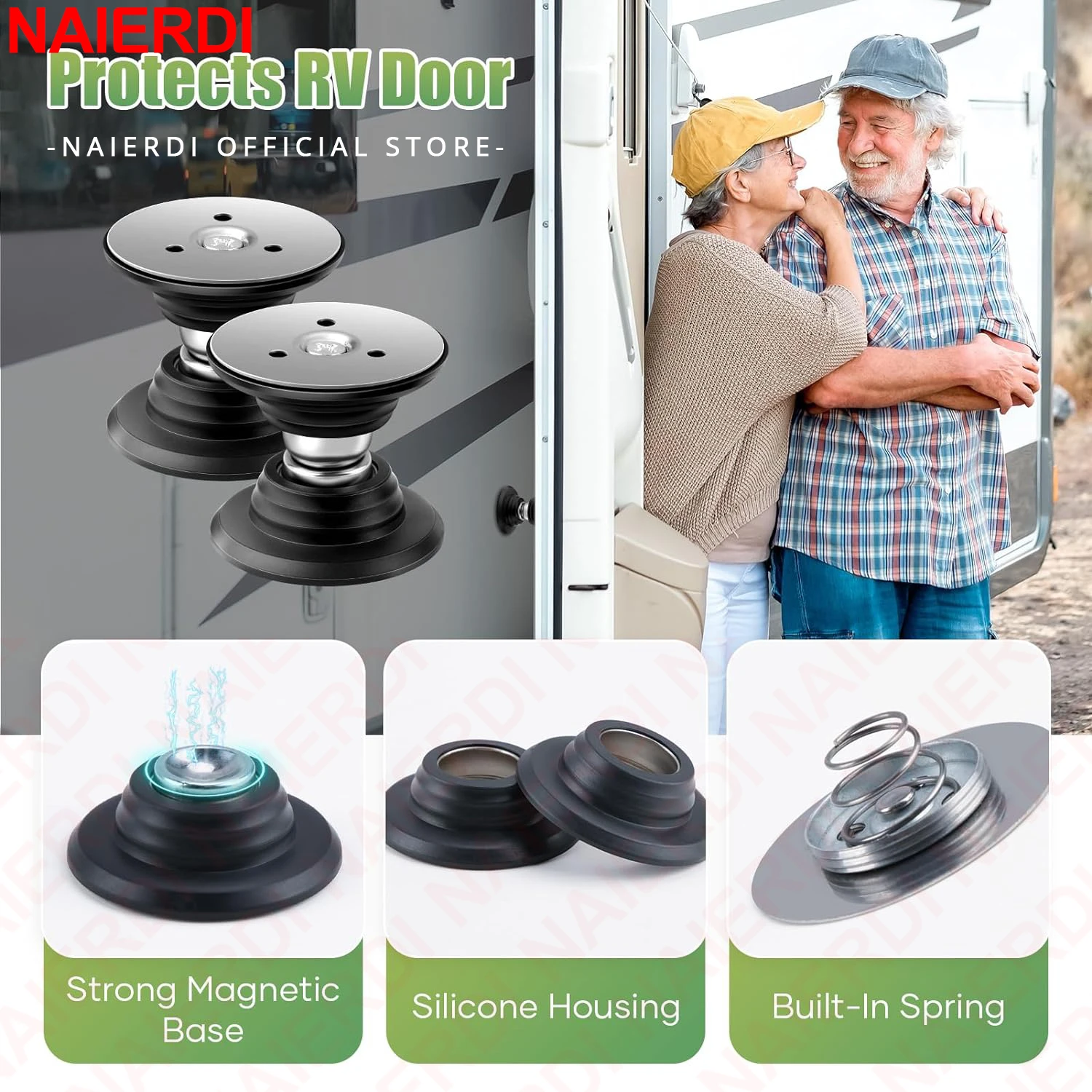 Butoir de porte magnétique, retenue de porte de cuisine, loquet de porte de camping-car, caravane, camping-car, bateau, support de porte
