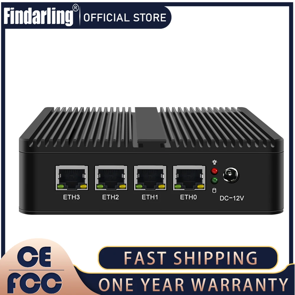 Celeron Jasper Lake N5105, безвентиляторный маршрутизатор OPNsense, четырехъядерный, 4 * LAN 2,5G I226 Ethernet ,2 * DDR4 брандмауэр, Pfsense ESXI