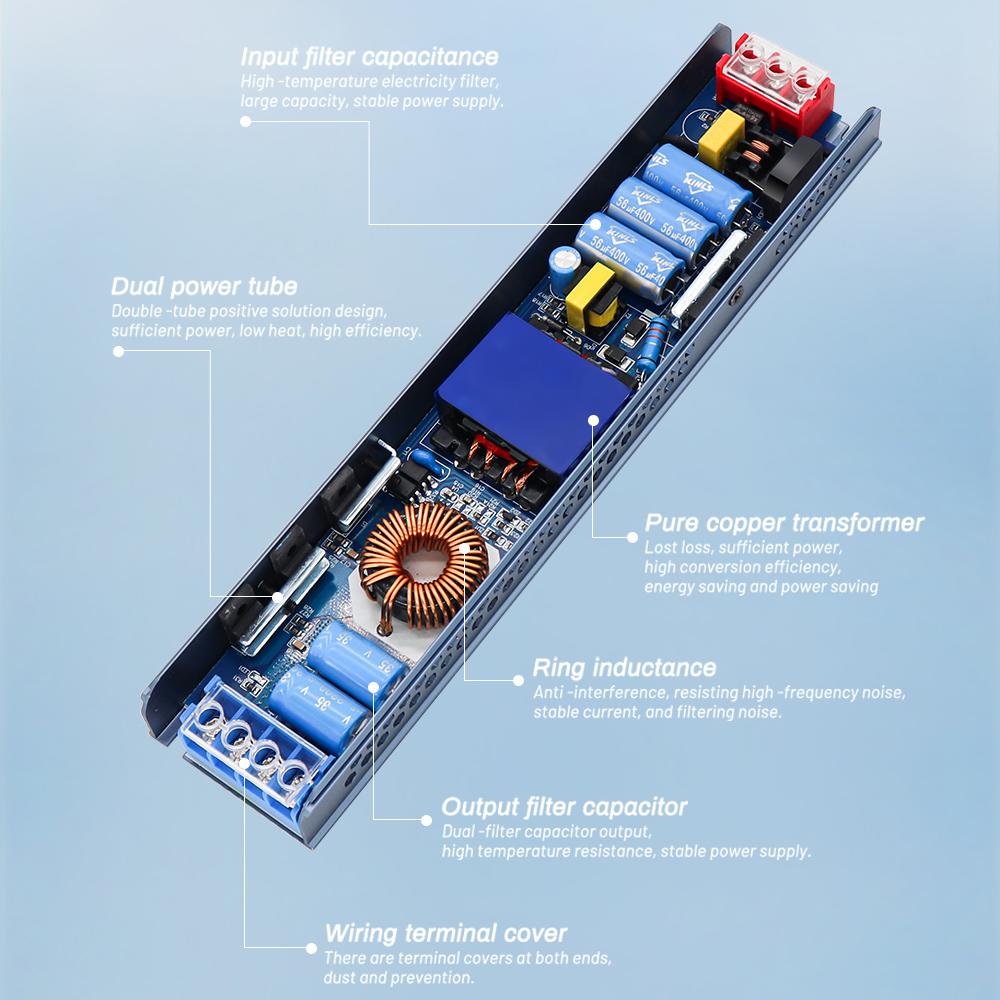 12V 24V แหล่งจ่ายไฟ LED 500W 400W 300W 200W 100W 60W LED AC/DC Transformer Converter สําหรับ LED Strip ในร่มบ้าน