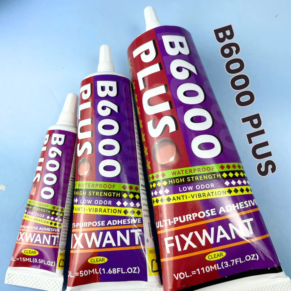 Pegamento epoxi transparente fuerte B6000 PLUS, 15ml, 50ml, 110ml, para joyería, plástico, Metal, tela de madera, adhesivo multisuperficie
