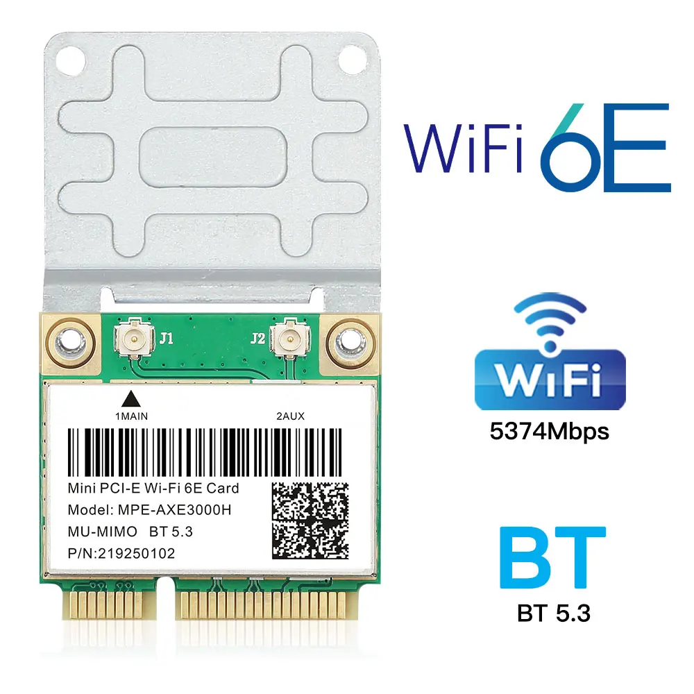 WiFi 6E 5374Mbps AX210 Drahtlose Mini PCI-E WiFi Karte Für Bluetooth 5,3 802,11 AX 2,4G/5G/6Ghz Wlan Netzwerk Karte Adapter Für Win10