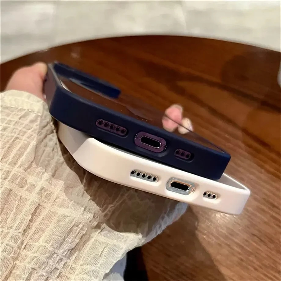 iPhone 15 14 Plus 13 12 11 Pro Max 충격 방지 소프트 투명 범퍼 커버 용 Magsafe 케이스 용 고급 자기 무선 충전