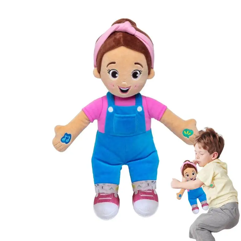 การ์ตูน MS Rachel ตุ๊กตาของเล่นตุ๊กตาพูดร้องเพลงหมอนเด็กทารกเด็กวัยหัดเดิน Sleeping Plush ตุ๊กตาของขวัญวันเกิดสําหรับเด็กผู้หญิง