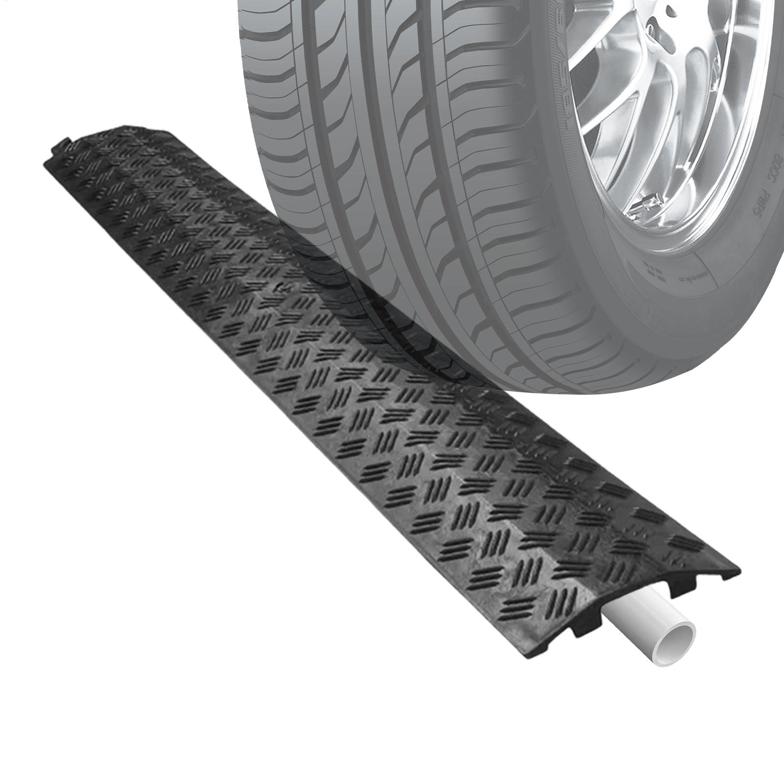 Hose Protector Ramp Indoor Power Lines Cover Protective Driveway Hose Cover for Outside Road Garage Sidewalk Asphalt Garden