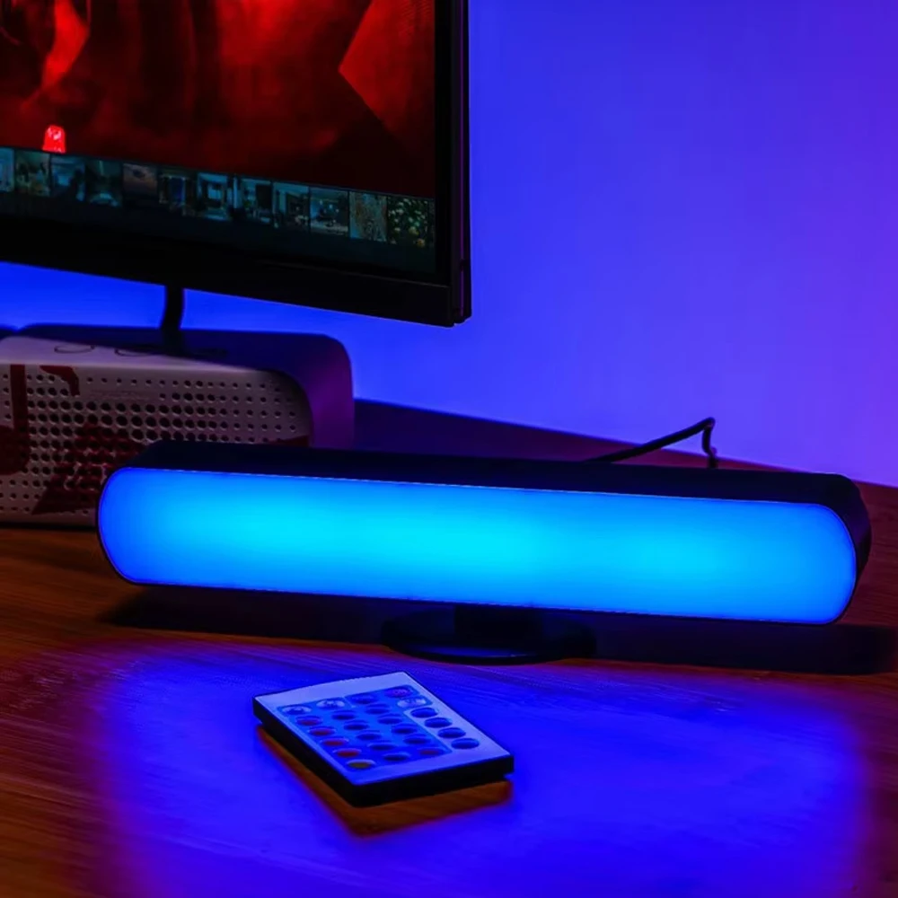Striscia LED intelligente da 1/2 confezioni con telecomando per camera, giochi, TV e decorazioni per feste - Sincronizzazione con musica, lampada da scrivania RGB