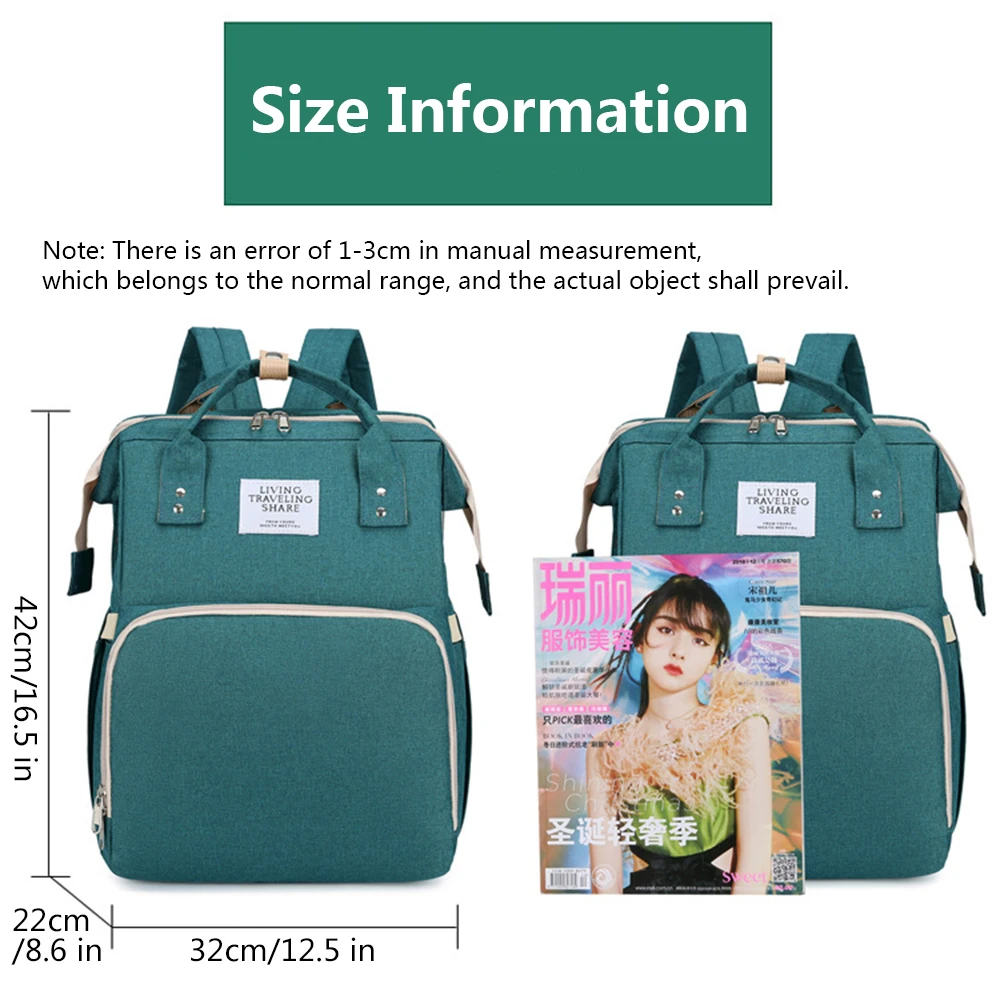 Dobrável saco de mamãe leve portátil dobrável berço cama de grande capacidade mochila do bebê feminino mamãe outing saco múmia